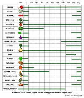 Cuesa Fruit Seasonality Chart